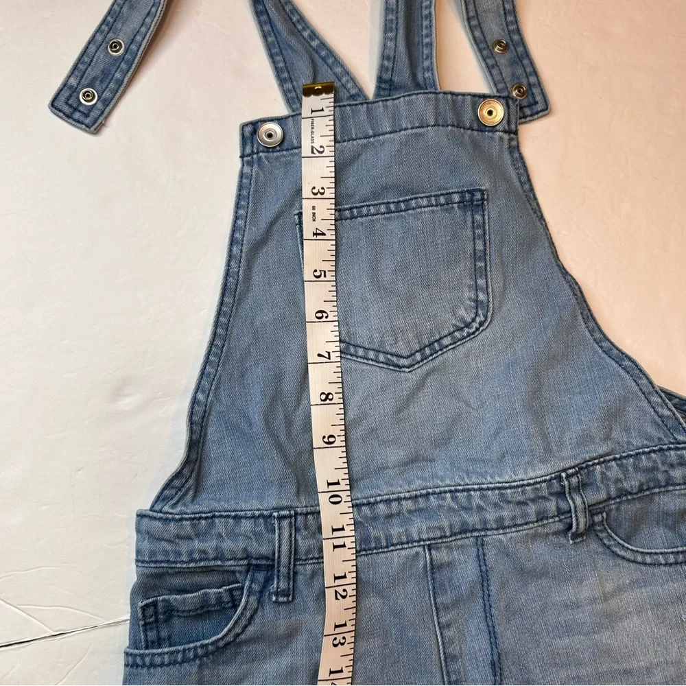The Children's Place Girl’s Blue Denim Jeans Romper Overalls Sleeveless Size 10